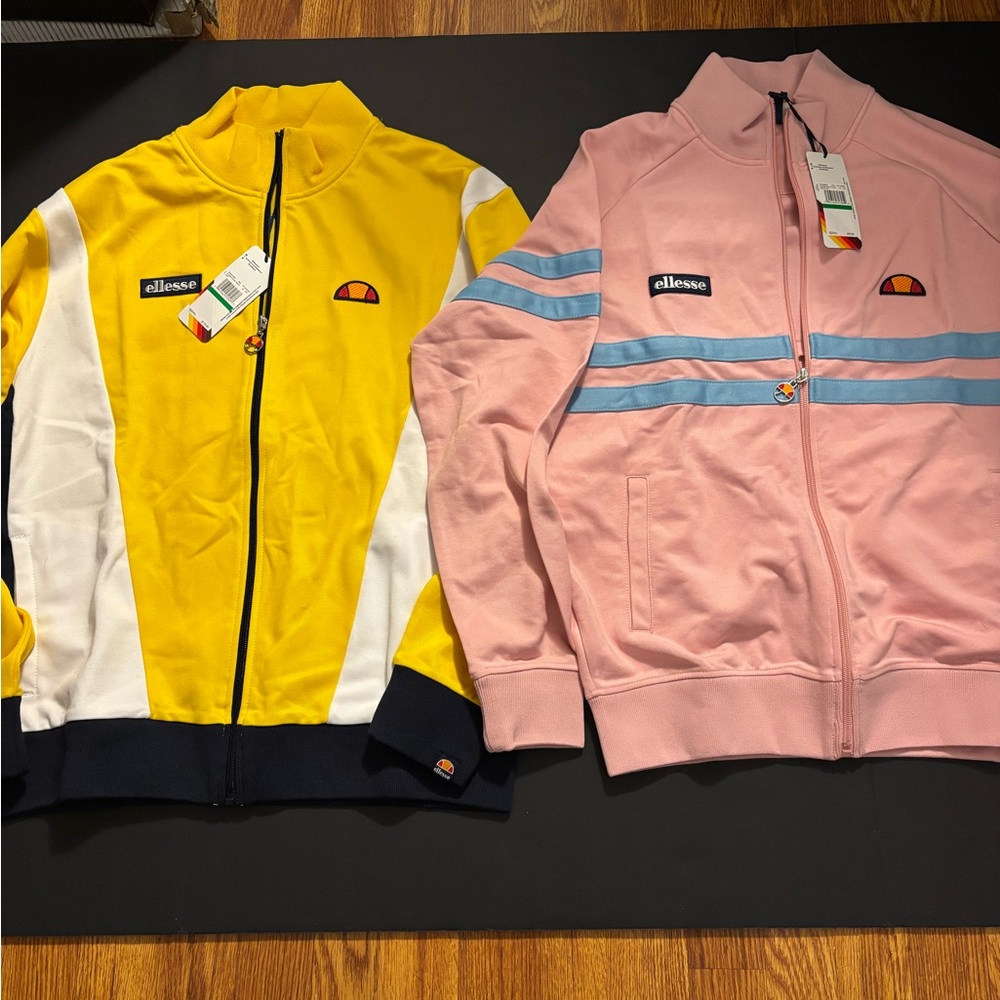 2 Ellesse Yellow and Pink Track Jackets